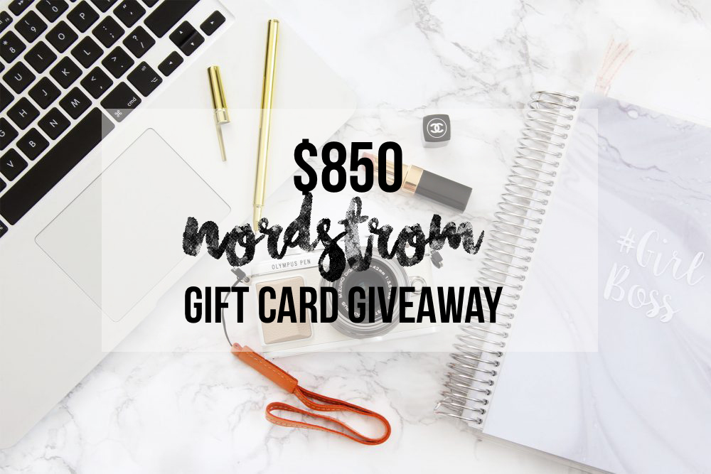 $850 Nordstrom Gift Card Giveaway
